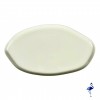 Assiette Alumilite 32 cm ovale blanche