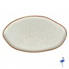 Assiette Wave ovale beige 32cm x 18 cm