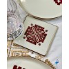 6 sous verres arabesque 3 couleurs 10 cm / 10 cm