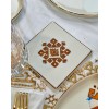 6 sous verres arabesque 3 couleurs 10 cm / 10 cm