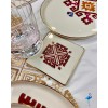 6 sous verres arabesque 3 couleurs 10 cm / 10 cm