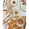 6 sous verres arabesque 3 couleurs 10 cm / 10 cm